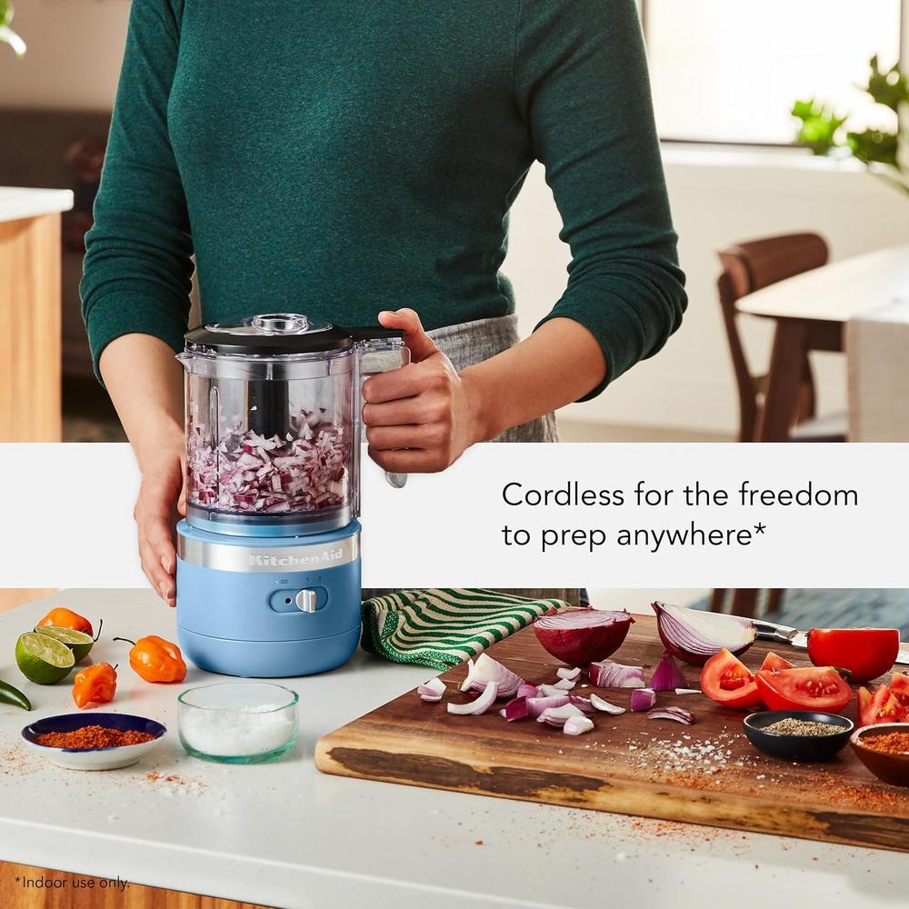 KITCHENAID, PICADORA DE ALIMENTOS INALÁMBRICA 5 QT / 4.7 L | TERCIOPELO AZUL - 2