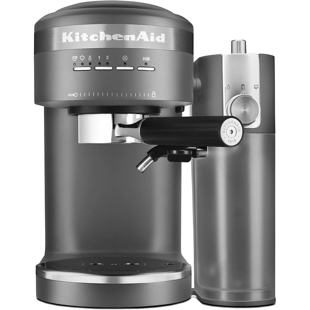 KITCHENAID, CAFETERA ESPRESSO CON ESPUMADOR DE LECHE AUTOMÁTICO GRIS - 1