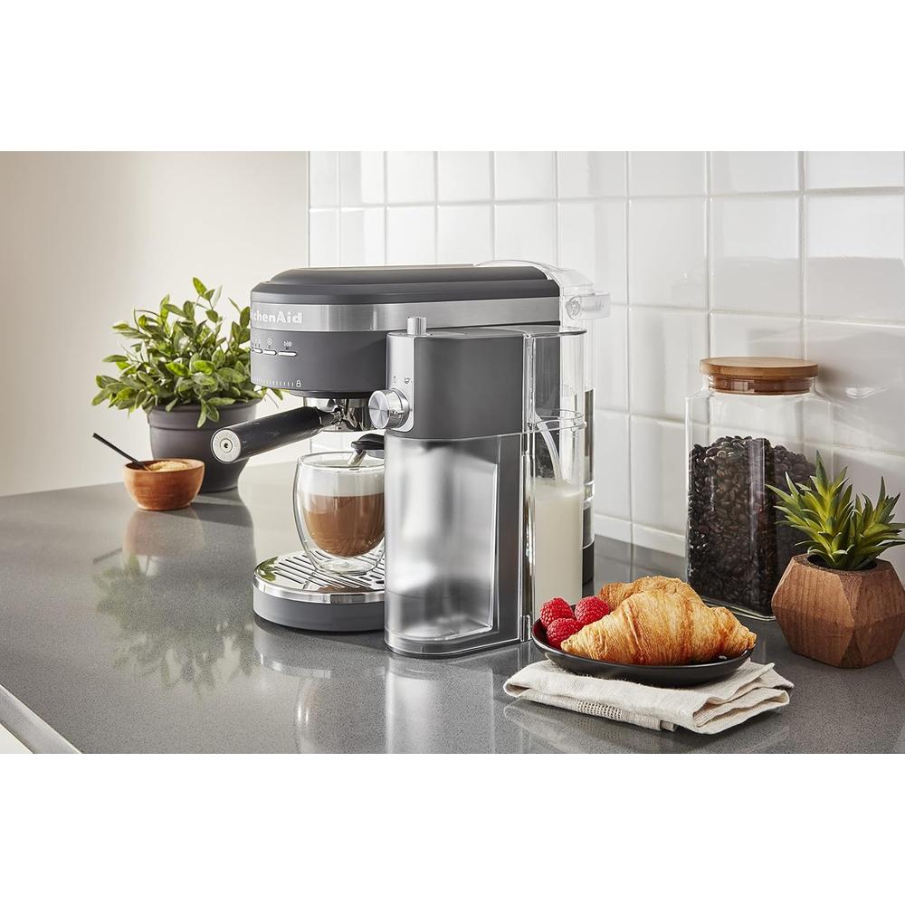 KITCHENAID, CAFETERA ESPRESSO CON ESPUMADOR DE LECHE AUTOMÁTICO GRIS - 3