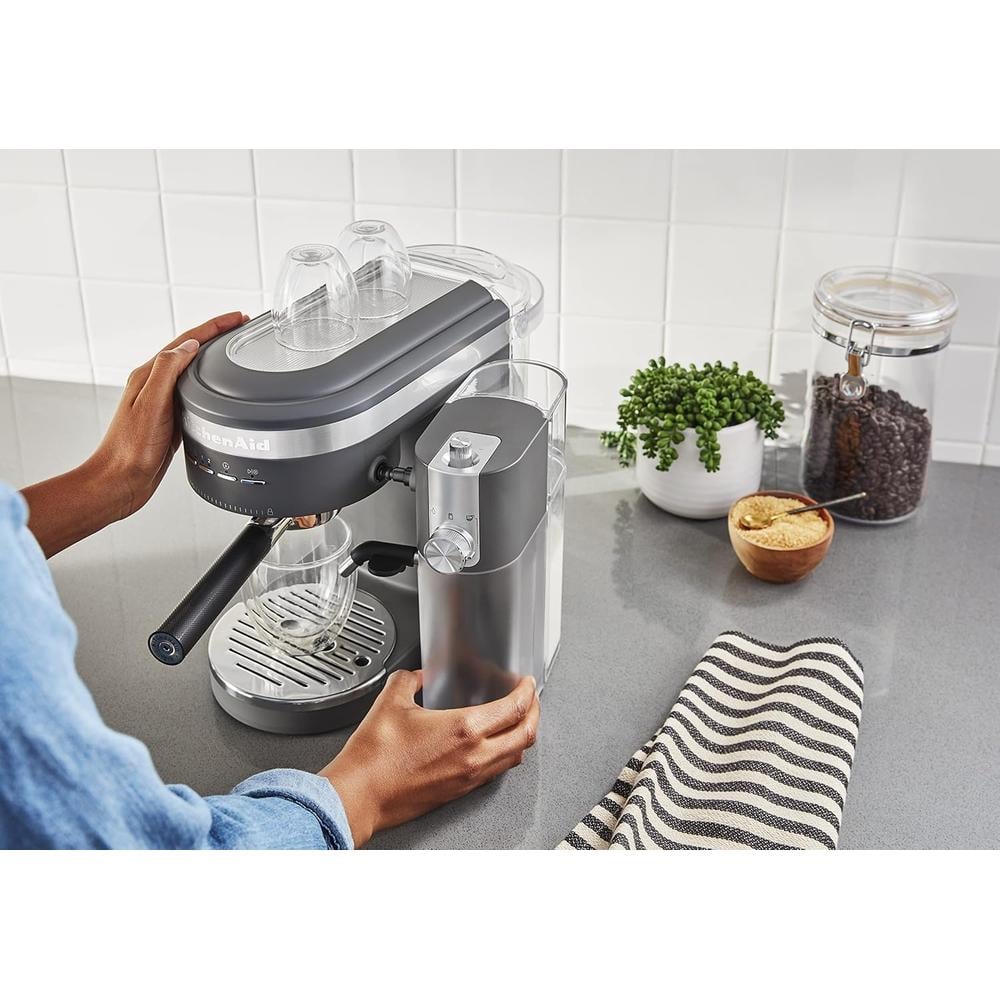 KITCHENAID, CAFETERA ESPRESSO CON ESPUMADOR DE LECHE AUTOMÁTICO GRIS - 4