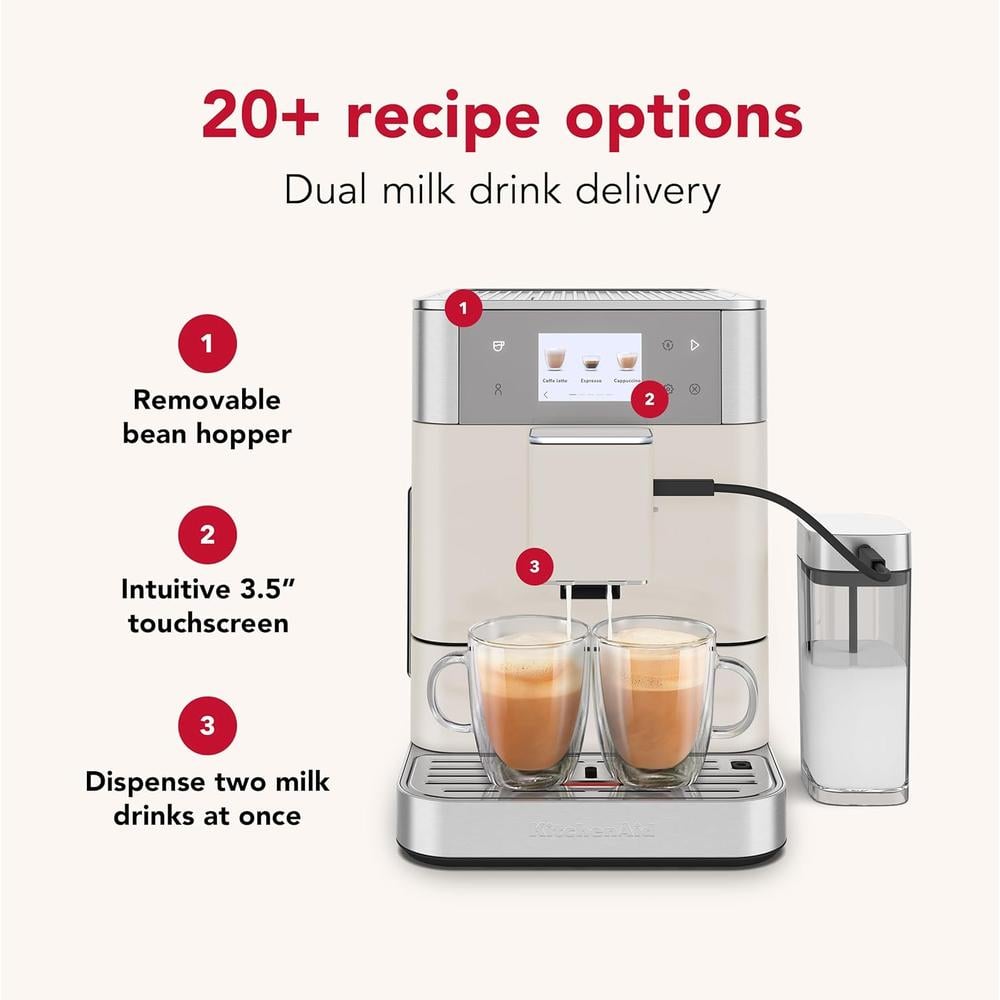 KITCHENAID, CAFETERA ESPRESSO TOTALMENTE AUTOMÁTICA KF7 | PORCELANA BLANCA - 3