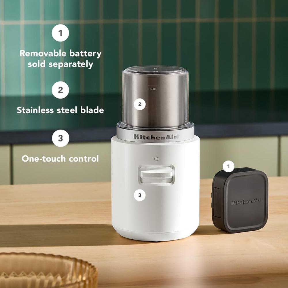 KITCHENAID, MOLINILLO DE CUCHILLAS INALÁMBRICO GO | BLANCO - 3