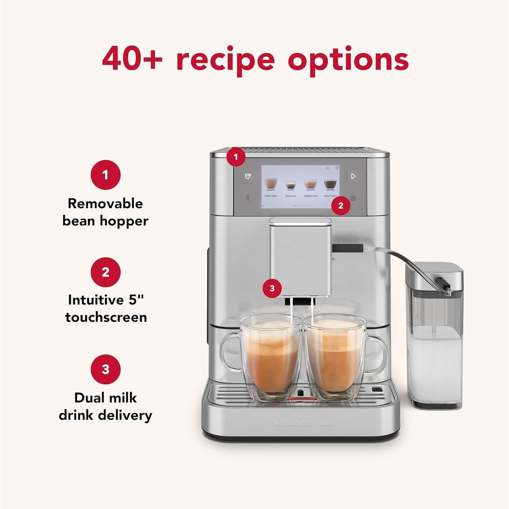 KITCHENAID, MÁQUINA DE CAFÉ ESPRESSO TOTALMENTE AUTOMÁTICA KF8 | ACERO - 6