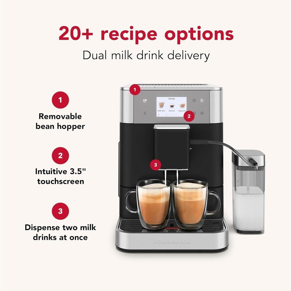 KITCHENAID, MÁQUINA DE CAFÉ ESPRESSO TOTALMENTE AUTOMÁTICA KF7 | NEGRO - 3