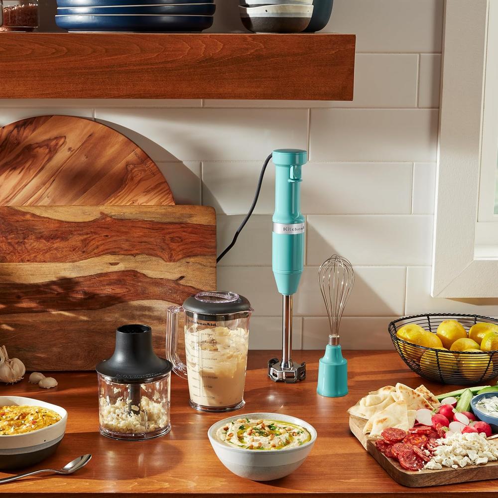KITCHENAID KHBV83AQ, BATIDORA DE MANO CON CABLE Y ACCESORIOS | AQUA SKY - 3