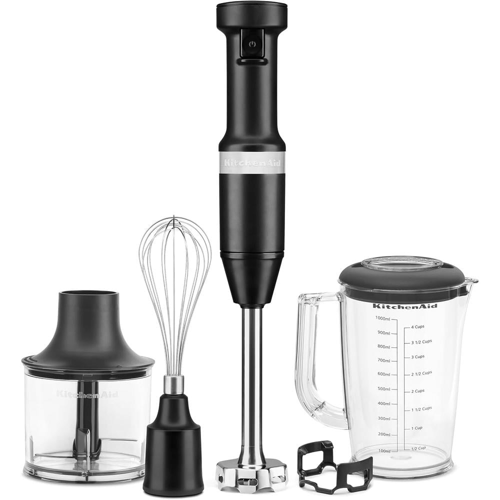KITCHENAID KHBV83BM, BATIDORA DE MANO CON CABLE Y ACCESORIOS | NEGRO MATE - 1