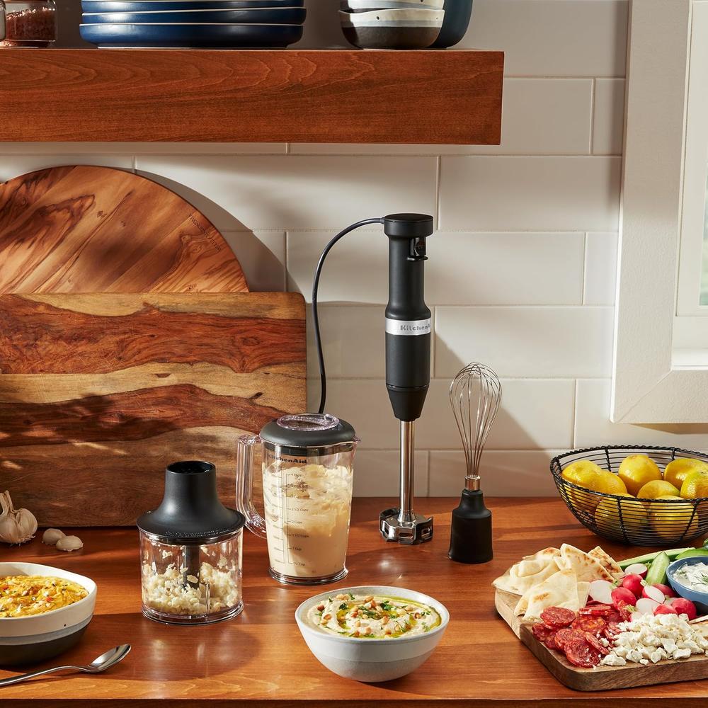 KITCHENAID KHBV83BM, BATIDORA DE MANO CON CABLE Y ACCESORIOS | NEGRO MATE - 3