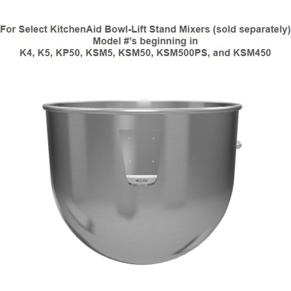 KITCHENAID K5ASB, TAZÓN ELEVABLE DE ACERO INOXIDABLE 5 QT / 4.7 L CON ASA - 2