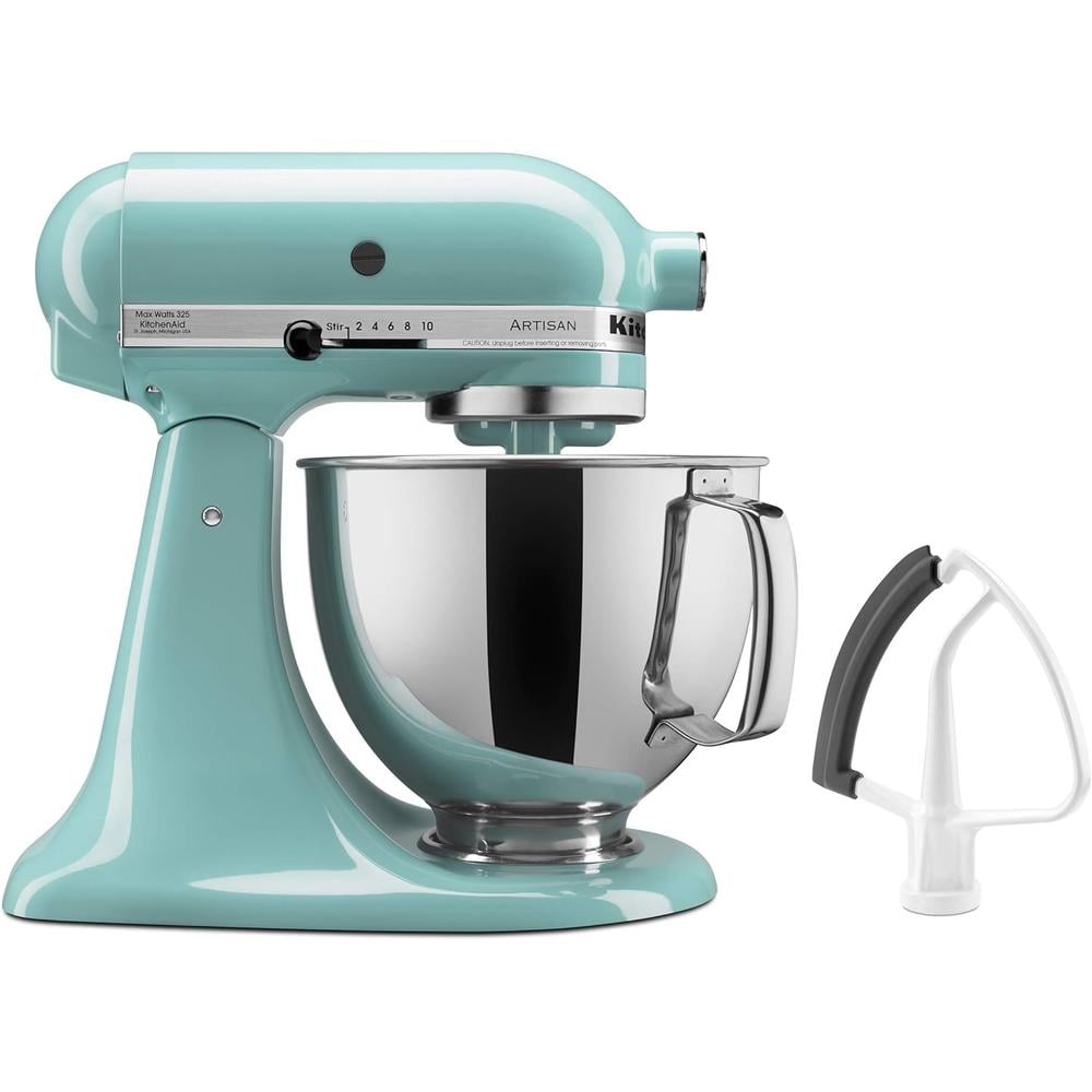 KITCHENAID ARTISAN, BATIDORA DE PIE 5 QT / 4.7 L CON BATIDOR FLEXIBLE | AQUA - 1