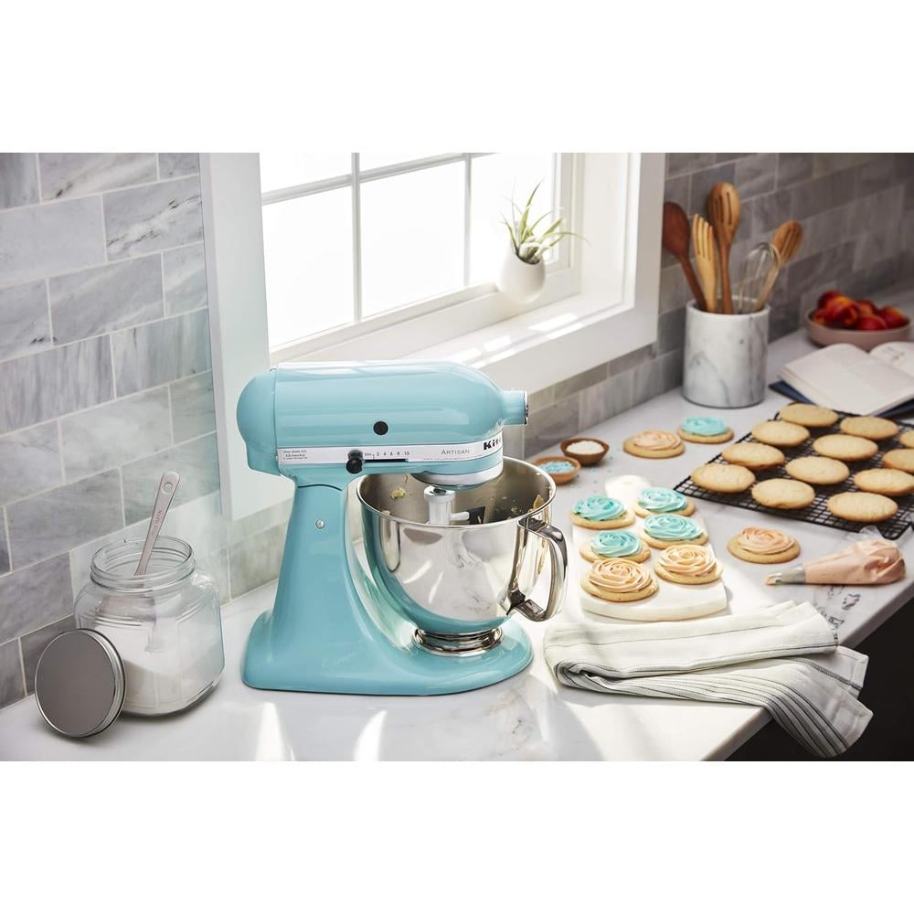 KITCHENAID ARTISAN, BATIDORA DE PIE 5 QT / 4.7 L CON BATIDOR FLEXIBLE | AQUA - 3