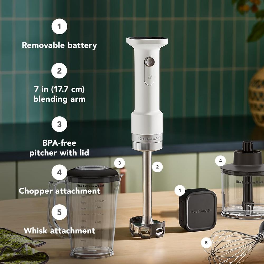 KITCHENAID, BATIDORA DE MANO GO CON ACCESORIOS (BATERÍA INCLUIDA) | BLANCO - 3