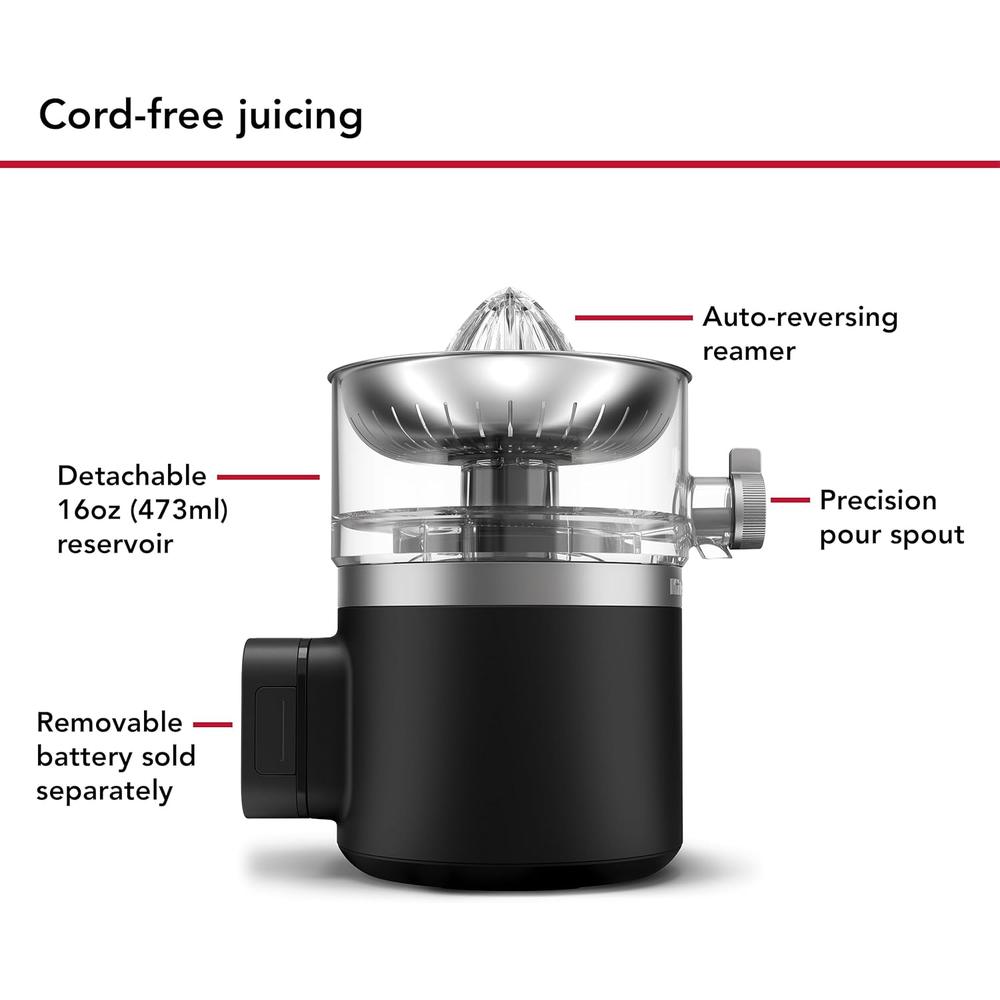 KITCHENAID, EXPRIMIDOR DE CÍTRICOS INALÁMBRICO GO | NEGRO - 2