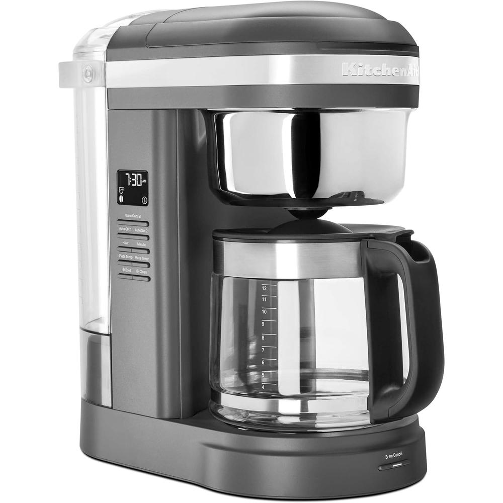 KITCHENAID, CAFETERA DE GOTEO 12 QT / 11.4 L CON PLACA CALEFACTORA | PLATEADO - 1