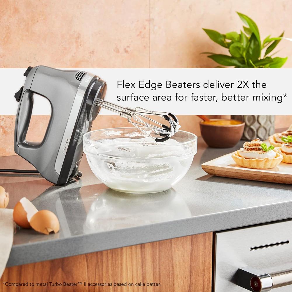 KITCHENAID, BATIDORA CON 6 VELOCIDADES CON BATIDORES DE BORDE FLEXIBLE | GRIS - 2