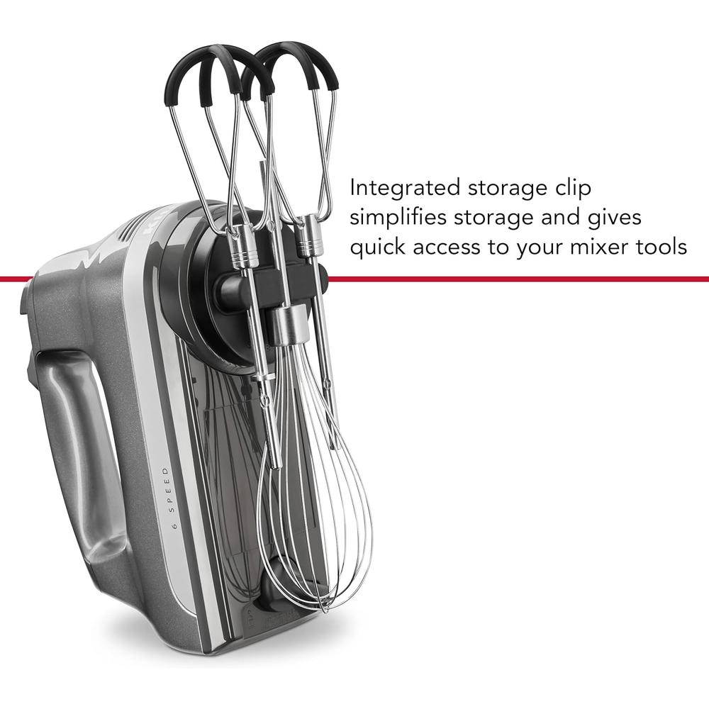 KITCHENAID, BATIDORA CON 6 VELOCIDADES CON BATIDORES DE BORDE FLEXIBLE | GRIS - 4