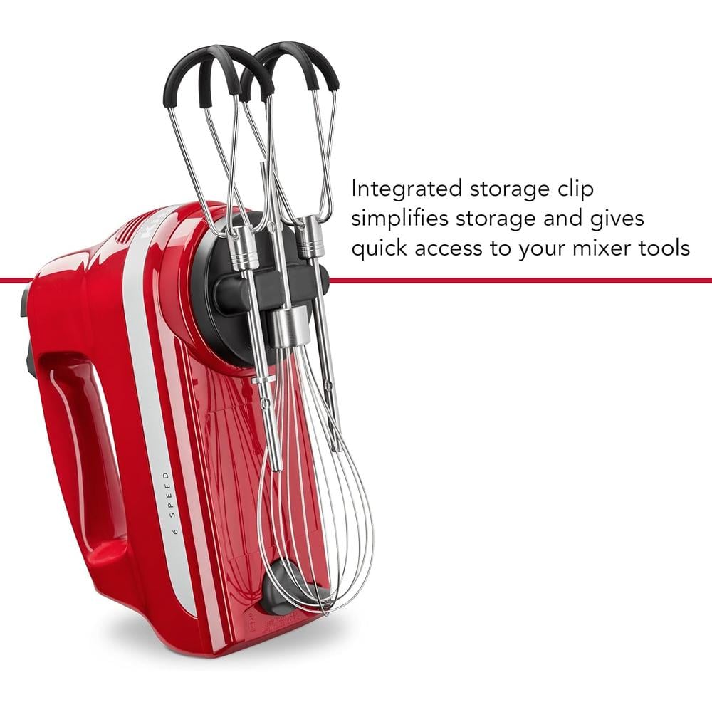 KITCHENAID, BATIDORA CON 6 VELOCIDADES CON BATIDORES DE BORDE FLEXIBLE | ROJO - 3