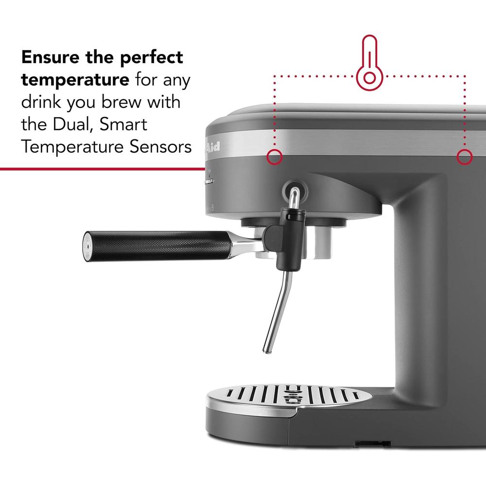 KITCHENAID KES6403, CAFETERA ESPRESSO SEMIAUTOMÁTICA | GRIS CARBÓN - 2