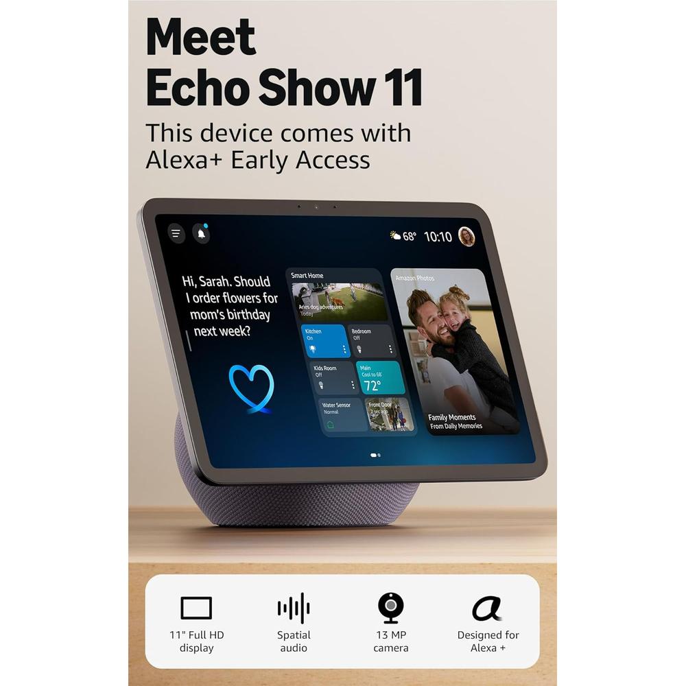 PARLANTE INTELIGENTE AMAZON ECHO SHOW 11 | GRAFITO - 2