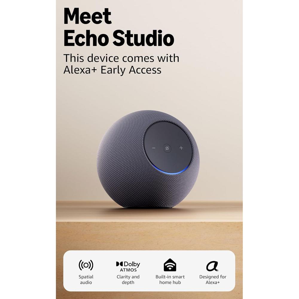 PARLANTE INTELIGENTE AMAZON ECHO STUDIO | GRAFITO - 2