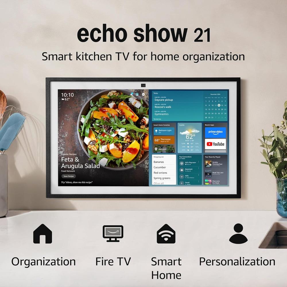 AMAZON ECHO SHOW 21, CENTRO INTELIGENTE CON FIRE TV Y ALEXA INTEGRADOS | 21 IN / 53 CM - 2