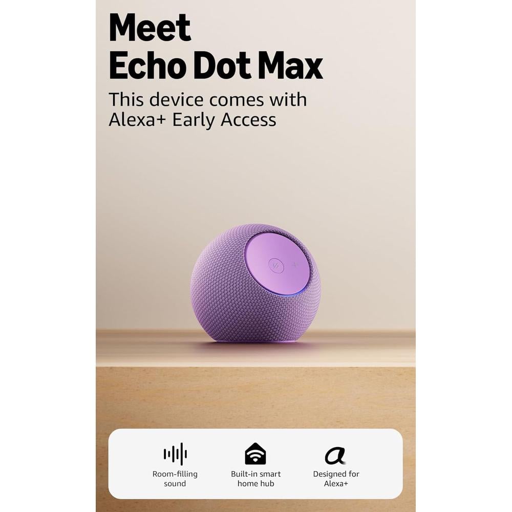 PARLANTE INTELIGENTE AMAZON ECHO DOT MAX | AMETHYST - 2