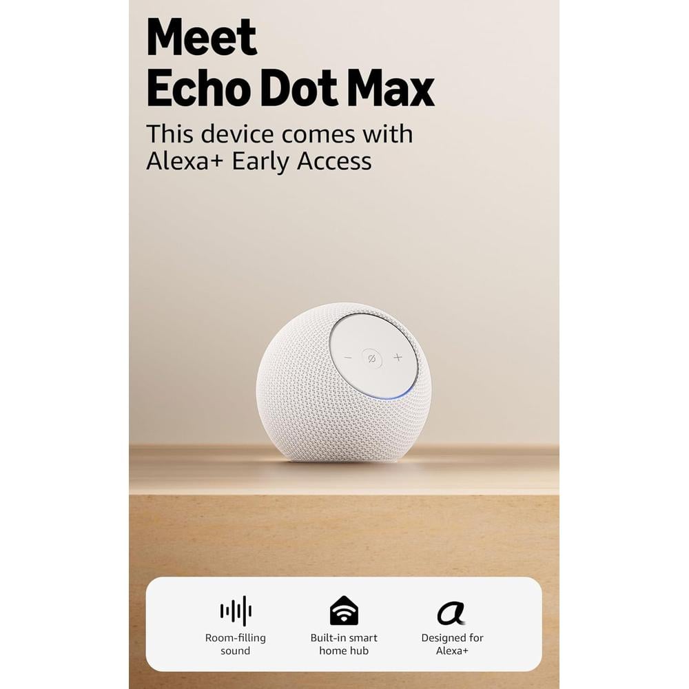 PARLANTE INTELIGENTE AMAZON ECHO DOT MAX | BLANCO - 2