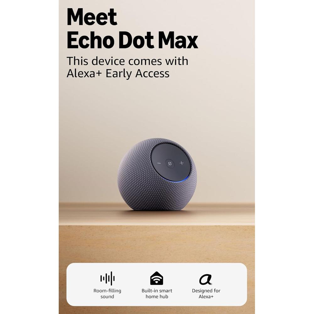 PARLANTE INTELIGENTE AMAZON ECHO DOT MAX | GRAFITO - 2