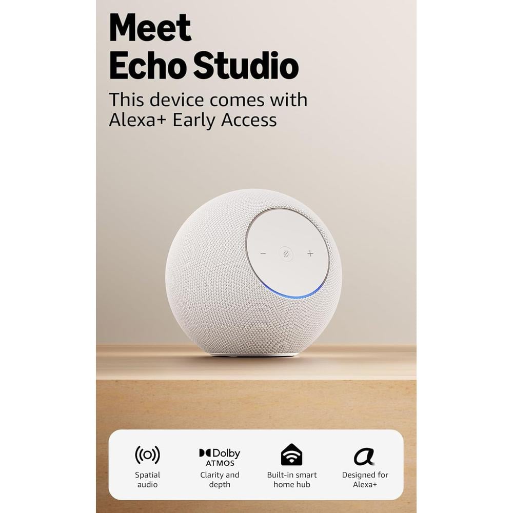 PARLANTE INTELIGENTE AMAZON ECHO STUDIO | BLANCO GLACIAR - 2
