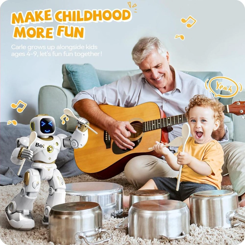 RUKO 1088 ROBOT INTELIGENTE PROGRAMABLE STEM CON CONTROL POR VOZ Y APLICACIÓN | ORO - 3
