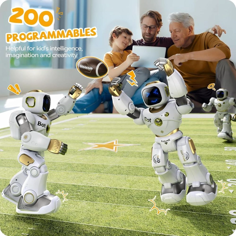 RUKO 1088 ROBOT INTELIGENTE PROGRAMABLE STEM CON CONTROL POR VOZ Y APLICACIÓN | ORO - 4