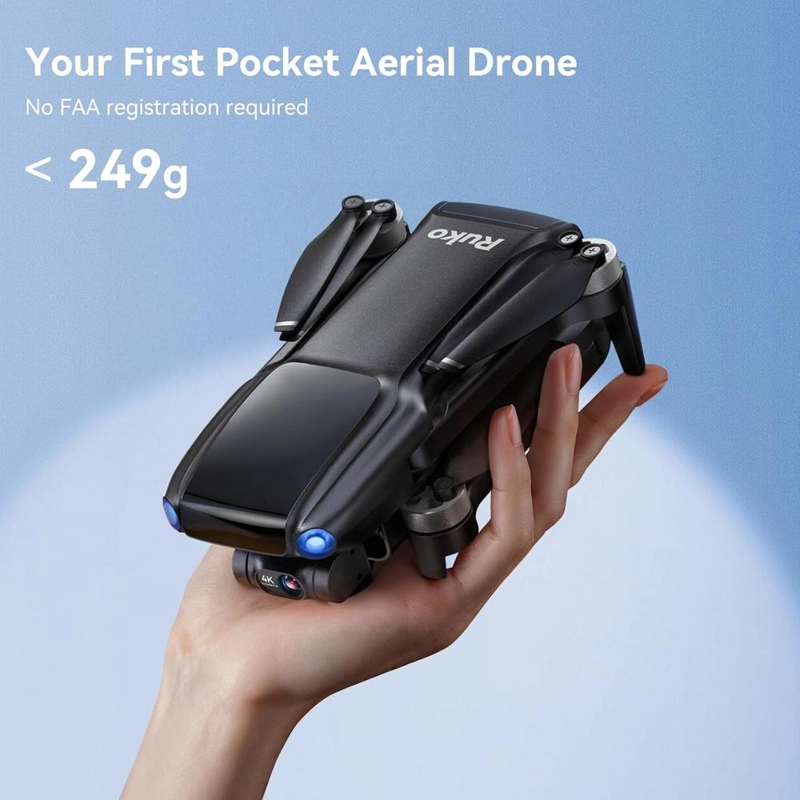 RUKO U11 MINI 4K DRON GPS CON CÁMARA 8K GIMBAL 3 EJES Y VUELO DE 96 MIN - 2