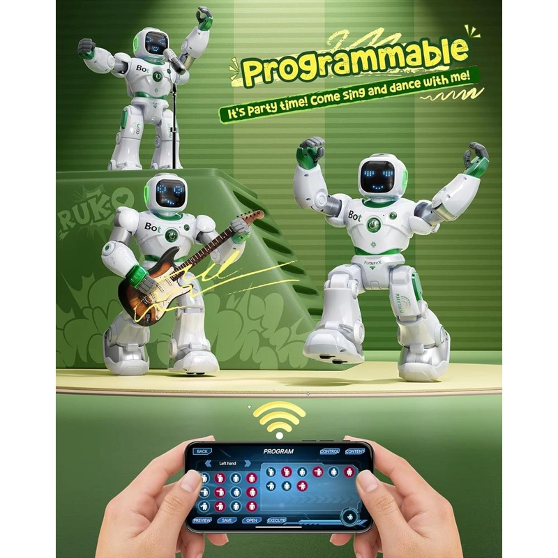 RUKO 1088 ROBOT INTELIGENTE PROGRAMABLE STEM CON CONTROL POR VOZ Y APLICACIÓN | VERDE - 2