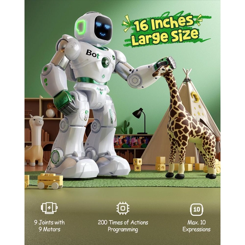 RUKO 1088 ROBOT INTELIGENTE PROGRAMABLE STEM CON CONTROL POR VOZ Y APLICACIÓN | VERDE - 3