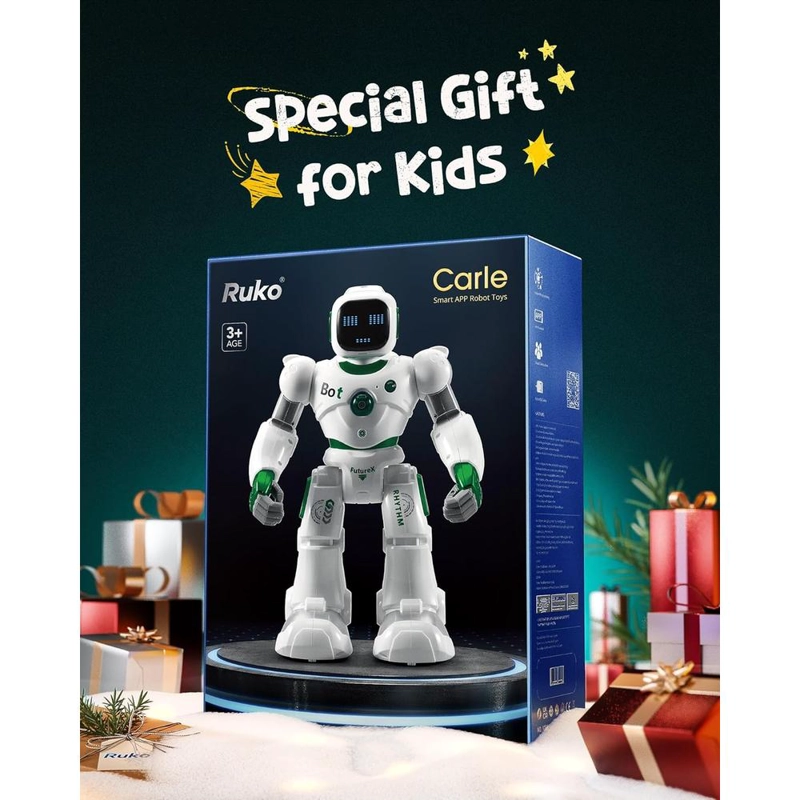 RUKO 1088 ROBOT INTELIGENTE PROGRAMABLE STEM CON CONTROL POR VOZ Y APLICACIÓN | VERDE - 5