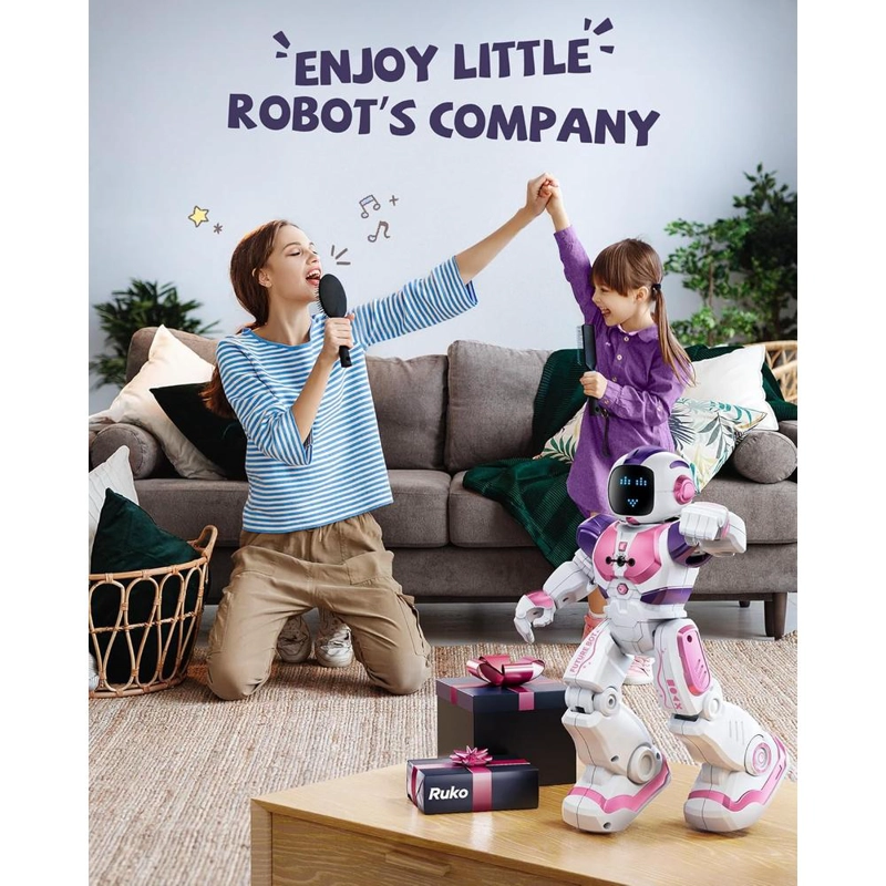RUKO 6088 ROBOT CON SENSOR DE GESTOS, RECARGABLE Y PROGRAMABLE | ROSADO - 2