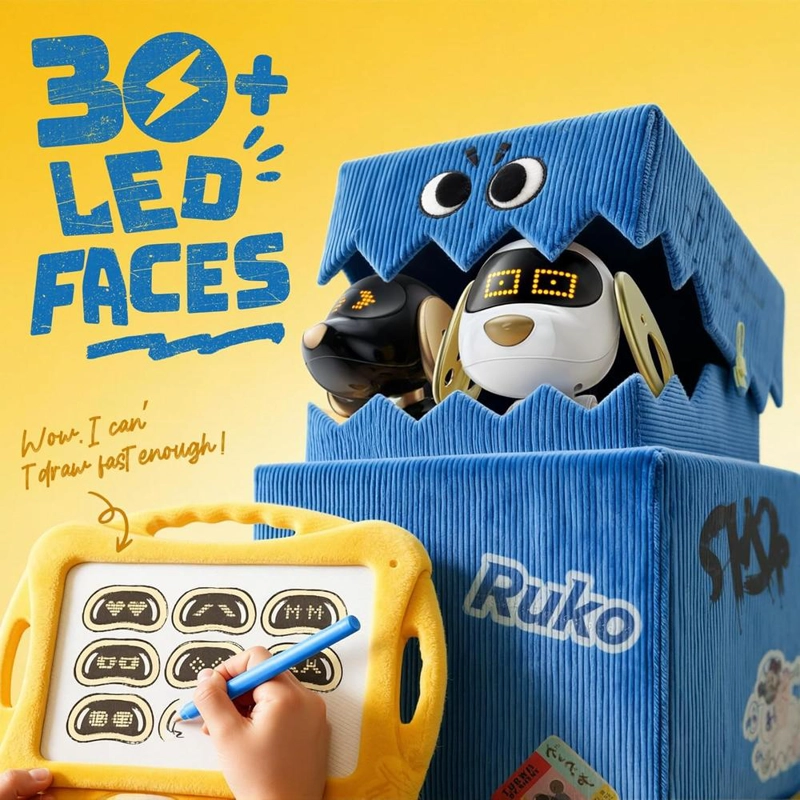 RUKO 18011 PERRO ROBOT CON CONTROL REMOTO Y GESTOS | BLANCO/ORO - 2
