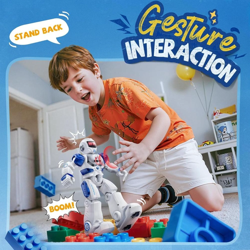 RUKO 6088 ROBOT INTELIGENTE PROGRAMABLE CON CONTROL REMOTO Y SENSOR DE GESTOS | AZUL - 2