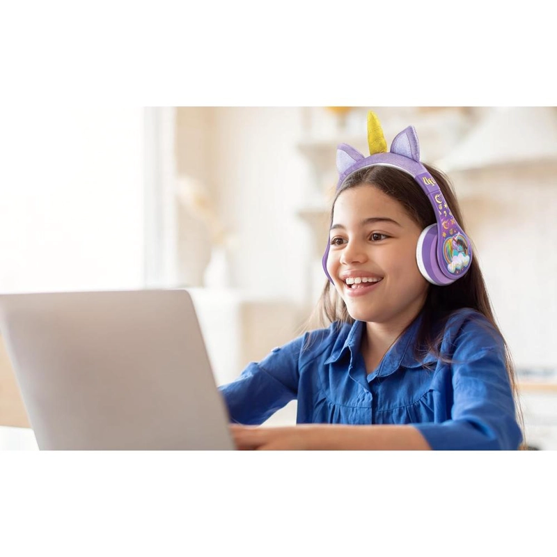 EKIDS UNICORN ACADEMY AURICULARES BLUETOOTH INFANTILES CON MICRÓFONO Y CABLE AUXILIAR - 3