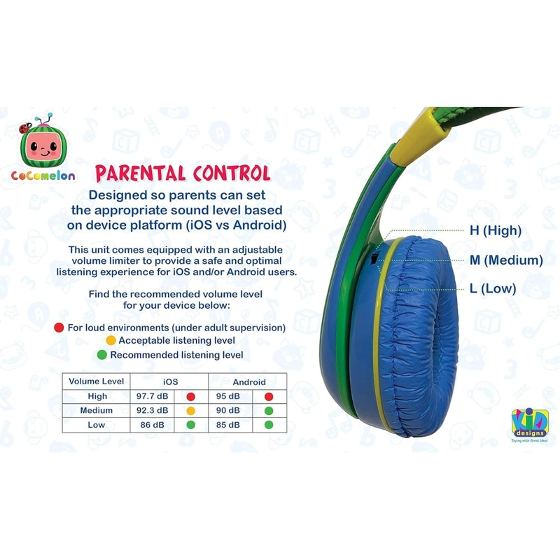 EKIDS COCOMELON AURICULARES INFANTILES CON PUERTO PARA COMPARTIR - 6
