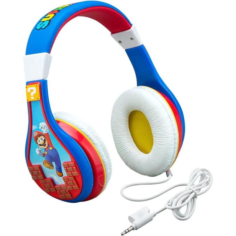 EKIDS SUPER MARIO AURICULARES INFANTILES CON CABLE 3.5 MM / 0.35 CM Y CONTROL DE VOLUMEN - 1