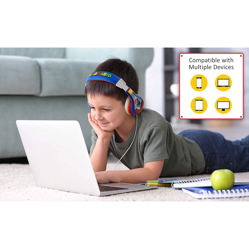 EKIDS SUPER MARIO AURICULARES INFANTILES CON CABLE 3.5 MM / 0.35 CM Y CONTROL DE VOLUMEN - 3