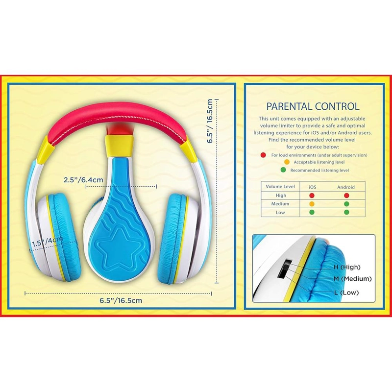 EKIDS AURICULARES INFANTILES MULTICOLOR CON LIMITADOR DE VOLUMEN SEGURO - 5