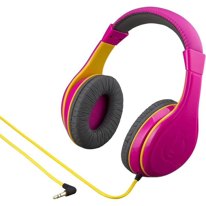 EKIDS AURICULARES INFANTILES ROSA CON CABLE 3.5 MM / 0.35 CM Y CONTROL DE VOLUMEN - 1