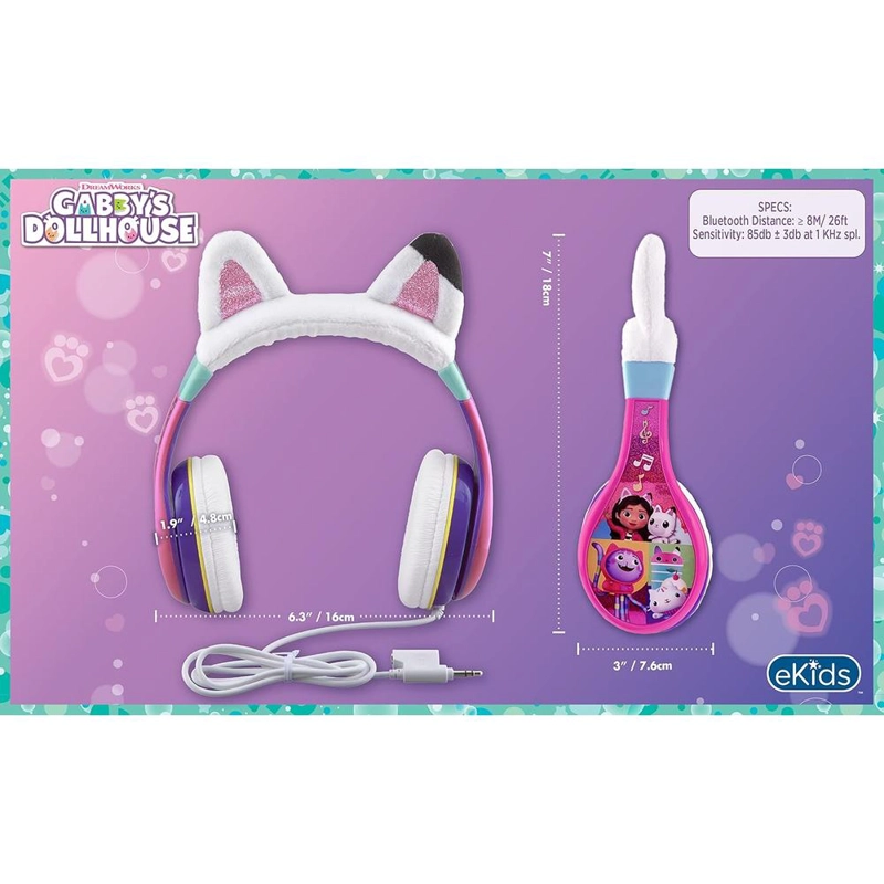 EKIDS GABBYS DOLLHOUSE AURICULARES INFANTILES CON CABLE Y DIVISOR INCLUIDO - 3