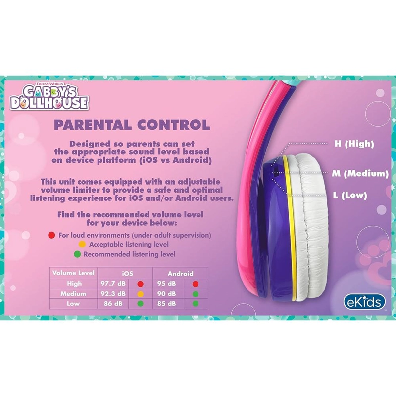 EKIDS GABBYS DOLLHOUSE AURICULARES INFANTILES CON CABLE Y DIVISOR INCLUIDO - 5