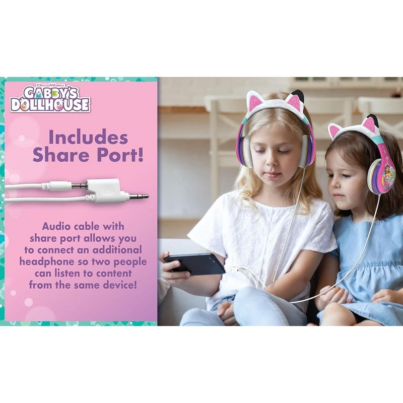 EKIDS GABBYS DOLLHOUSE AURICULARES INFANTILES CON CABLE Y DIVISOR INCLUIDO - 6