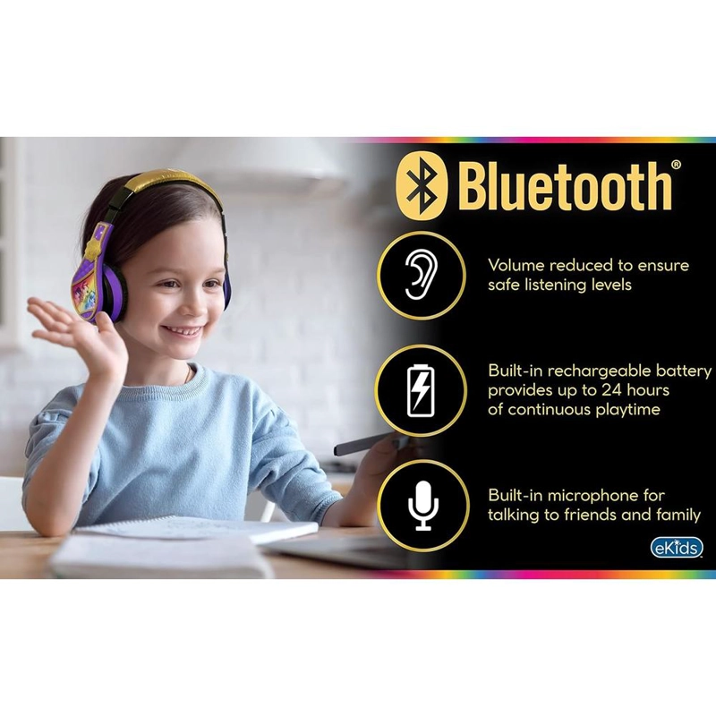 EKIDS RAINBOW HIGH AURICULARES BLUETOOTH INFANTILES PLEGABLES CON MICRÓFONO - 3