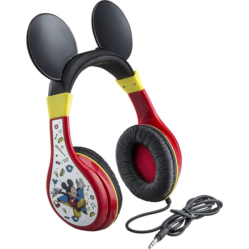 EKIDS MICKEY MOUSE AURICULARES INFANTILES CON CABLE 3.5 MM / 0.35 CM Y CONTROL DE VOLUMEN - 1
