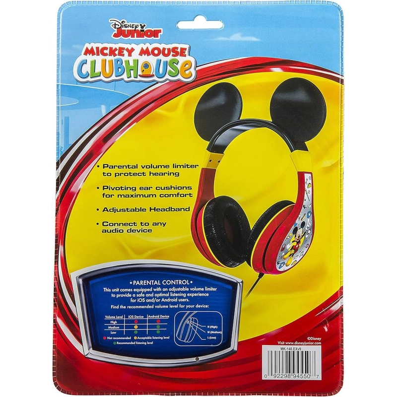 EKIDS MICKEY MOUSE AURICULARES INFANTILES CON CABLE 3.5 MM / 0.35 CM Y CONTROL DE VOLUMEN - 3