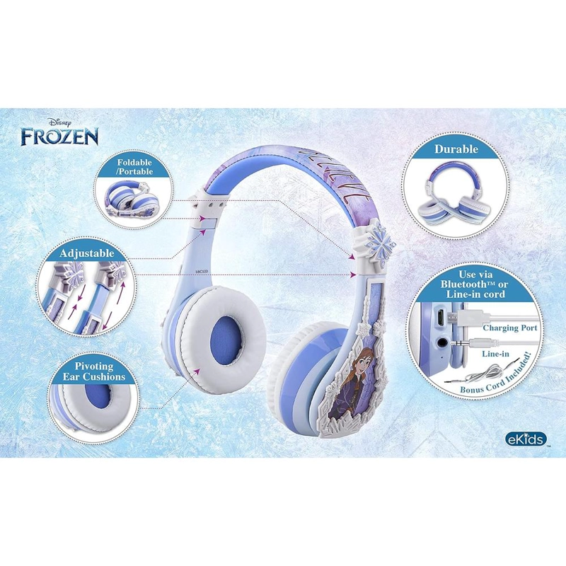 EKIDS FROZEN 2 AURICULARES BLUETOOTH CON MICRÓFONO Y VOLUMEN REDUCIDO - 2